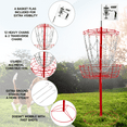 thumbnail image 7 of GSE Games & Sports Expert 12 Chains Portable Disc Golf Targets Basket. Metal Flying Disc Golf Practice Basket for Outdoor Backyard, Schoolyard and Basketball Gym - Red, 7 of 7