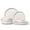 Seashell White, variant on Onader 8-Piece Dinnerware Set, Ceramic Plate and Bowls Set for 2, Double Reactive Glaze Stoneware Dishware for Kitchen Restaurant - Seashell White