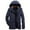 Blue, variant on Men's Winter Coat Padded Thickened Insulated Loose Fit Casual Outerwear With Multiple Pockets For Cold Weather