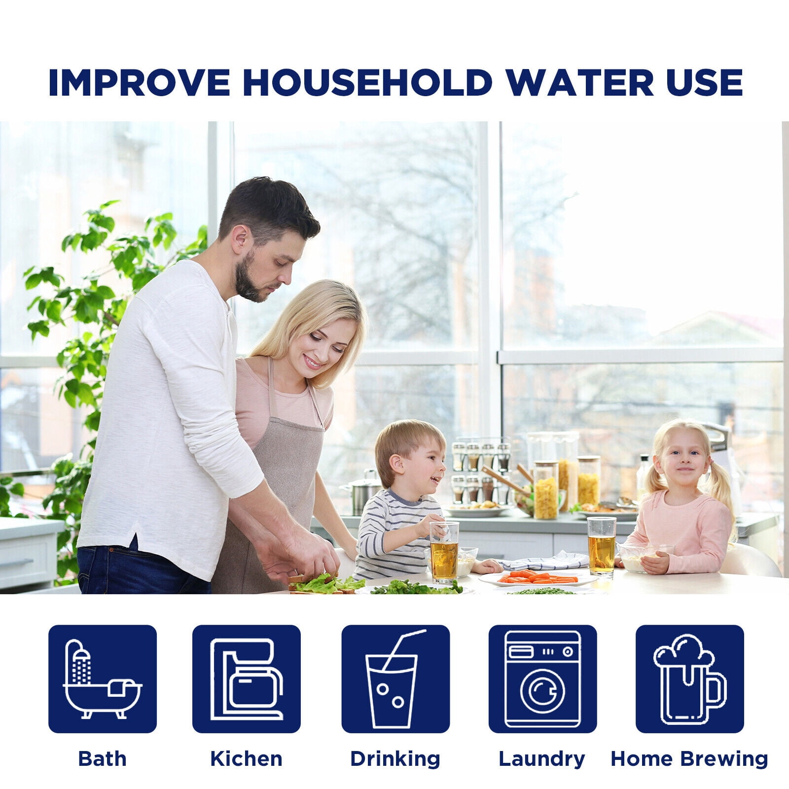 Membrane Solutions 20 Micron Sediment Water Filter Replacement Polypropylene Cartridge 20" x 2.5" for Whole House Filter System - 6 Pack