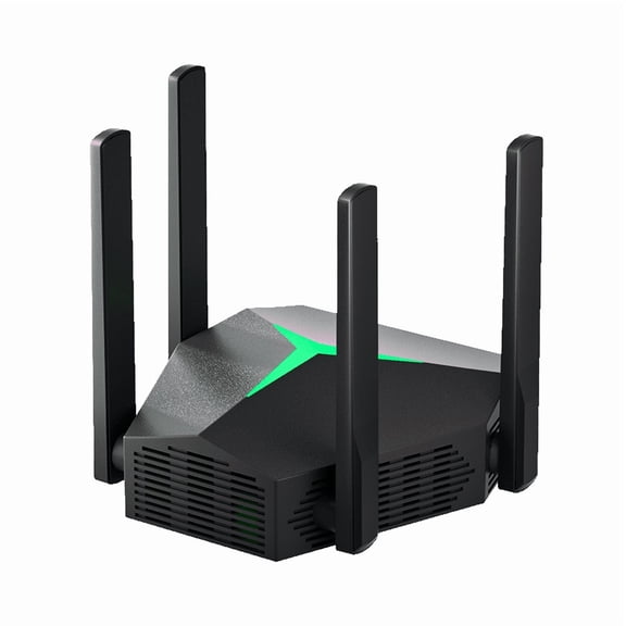 Gintenco WiFi Extender Signal Booster , 4 Antennas Dual Band 2.4G/5G 1200Mbps, Up to 10000sqft & 25 Devices, WiFi Repeater with Ethernet Port, Easy Setup for Home