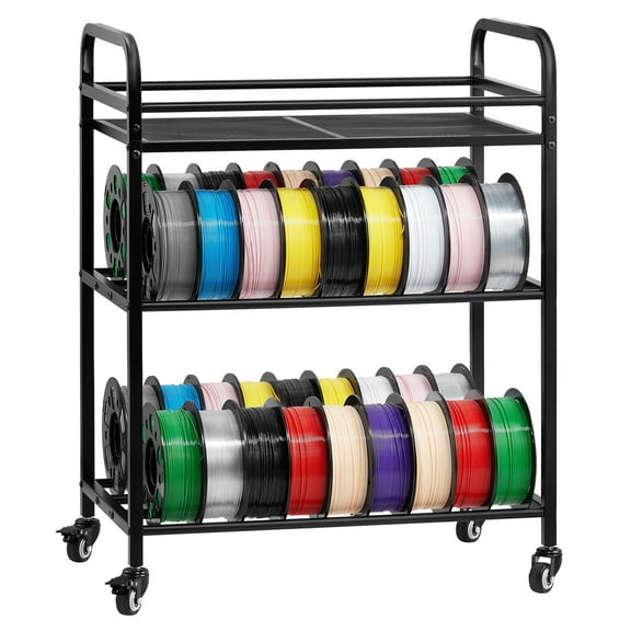 3-Tier 3D Printer Filament Storage Rack – Holds Multiple Spools, Space-Saving Design