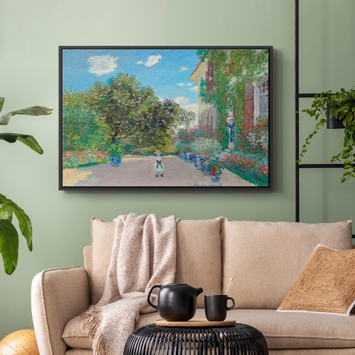 Vintage Landscape-CVI By Wexford Home Framed in Black Wood Gallery Wrapped Canvas 17 in. x 25 in.