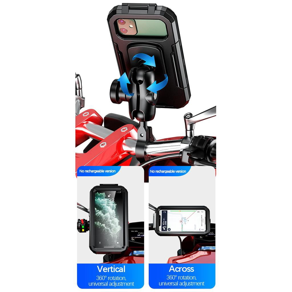 Support Téléphone Moto/vélo étanche 360° - Housse Protection Pour Smartphone 4.7 à 6.5 Pouces - Compatible IPhone, Samsung, Huawei - 5