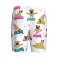 thumbnail image 4 of Picia Yoga Dogs Poses Pajama Shorts for Men, Men's Pajama Bottoms, Sleepwear,Short Pajama Pants-Small, 4 of 9
