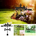 thumbnail image 1 of Weloille Weathervane de Pêche en Acier Inoxydable Créative Rétro Durable Wind Vane en Métal pour Décoration de Jardin, 1 of 5