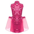thumbnail image 5 of Nyeemya Women's 70s Retro Disco Dance Dress Hippie Sequin Sensation Dress Cocktail Club Party Dresses Hot Pink S, 5 of 6