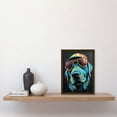 thumbnail image 3 of Labrador Retriever avec Lunettes de Soleil et Chapeau Uvre d'Art Encadrée Impression Murale A4, 3 of 4
