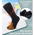thumbnail image 4 of 3 Pairs Women Men Thermal Socks Warm Winter Extra Thick Insulated Heated Crew Boot Socks for Cold Weather, 4 of 7