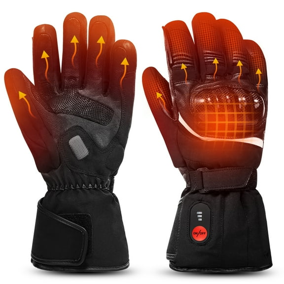 Savior Battery Heated Gloves for Men Women Savior Electric Rechargeable Motorcycle Warm Gloves Mittens for Cycling Skiing Snowmobile Hunting Camping Riding Raynaud & Arthritis Outdoor Hand Warmer