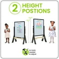 thumbnail image 3 of Little Partners Contempo Art Toddler Easel - Adjustable Height Two-Sided Paint Station for Kids with Chalk Board, Magnetic Dry Erase Board, Paper Holder, Paint Containers - Charcoal with Natural, 3 of 12