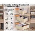 thumbnail image 3 of 12 Pack Drawer Organizers Clothes, Closet Organizers and Drawer Dividers for Clothes, Foldable Fabric Clothing Organizers for Dresser Drawers, 3 of 6