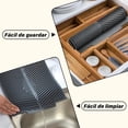 thumbnail image 4 of Tapete Escurridor de Trastes de Silicona, Alfombrilla de Silicona para Secar Platos con Labio de Drenaje Integrado Protege Las Superficies de La Acumulación de Agua, 4 of 4
