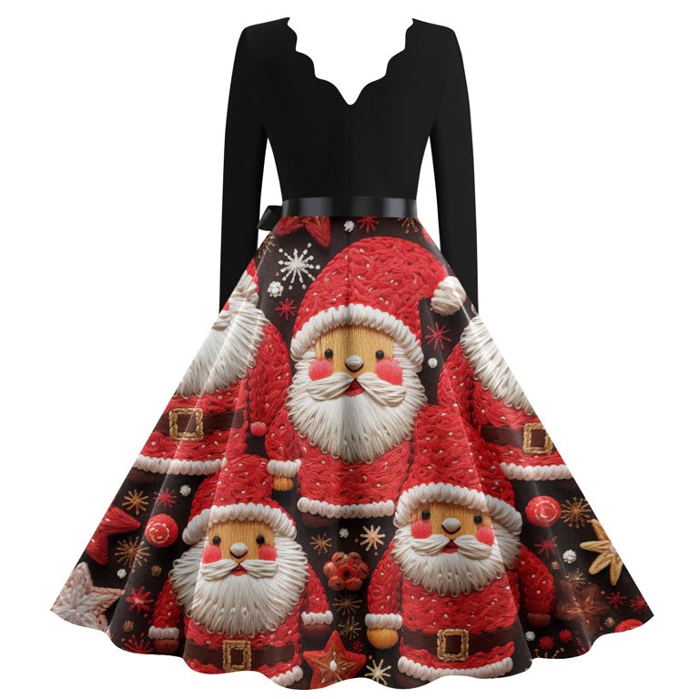 Retro Christmas Party Vintage Xmas Dresses Christmas Dresses For Women Plus Size Christmas Costumes Cute Snowflake Dress Long Sleeve V Neck Vintage Dresses Holiday Glitter Xmas Tree Print Cocktail ... Retro Christmas Party Vintage Xmas Dresses Christmas Dresses For Women Plus Size Christmas Costumes Cute Snowflake Dress Long Sleeve V Neck Vintage Dresses Holiday Glitter Xmas Tree Print Cocktail ...