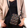 thumbnail image 4 of HELLHERO Santa Claus Mushroom Design Shoulder Bag, 2 Zippers, Outdoor Holiday Travel Polyester 4.33x1.97x7.09, 4 of 7