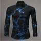 thumbnail image 1 of Camisa de manga larga para hombre, estilo informal, estilo urbano, moda, estampado 3D, estilo Harajuku, talla grande, formal, con diseño de relámpago, 1 of 6