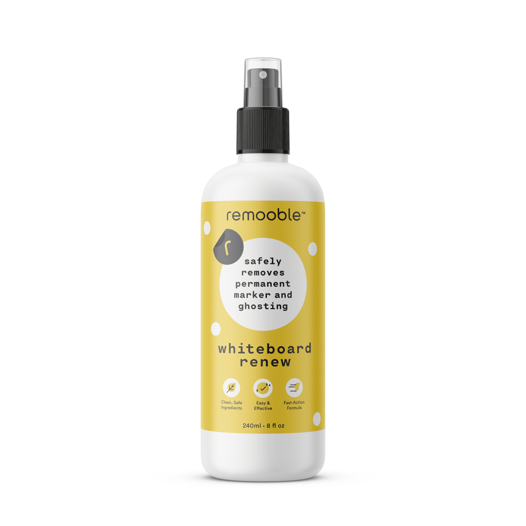 Remooble Non-Toxic Whiteboard Renew Dry Erase Cleaner Spray, 8 oz