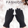 thumbnail image 6 of 2 Pairs Fashion Cycling Driving Fleece Outdoor Winter Gloves Full Finger Gloves Warm Thick Mittens, 6 of 8