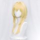 thumbnail image 3 of Corta peluca de cosplay dorada para el juego Genshin Impact Lolita Gradiente Party Harajuku Hair (Pelera dorada) esquí esquí Gafas de esquí, 3 of 5