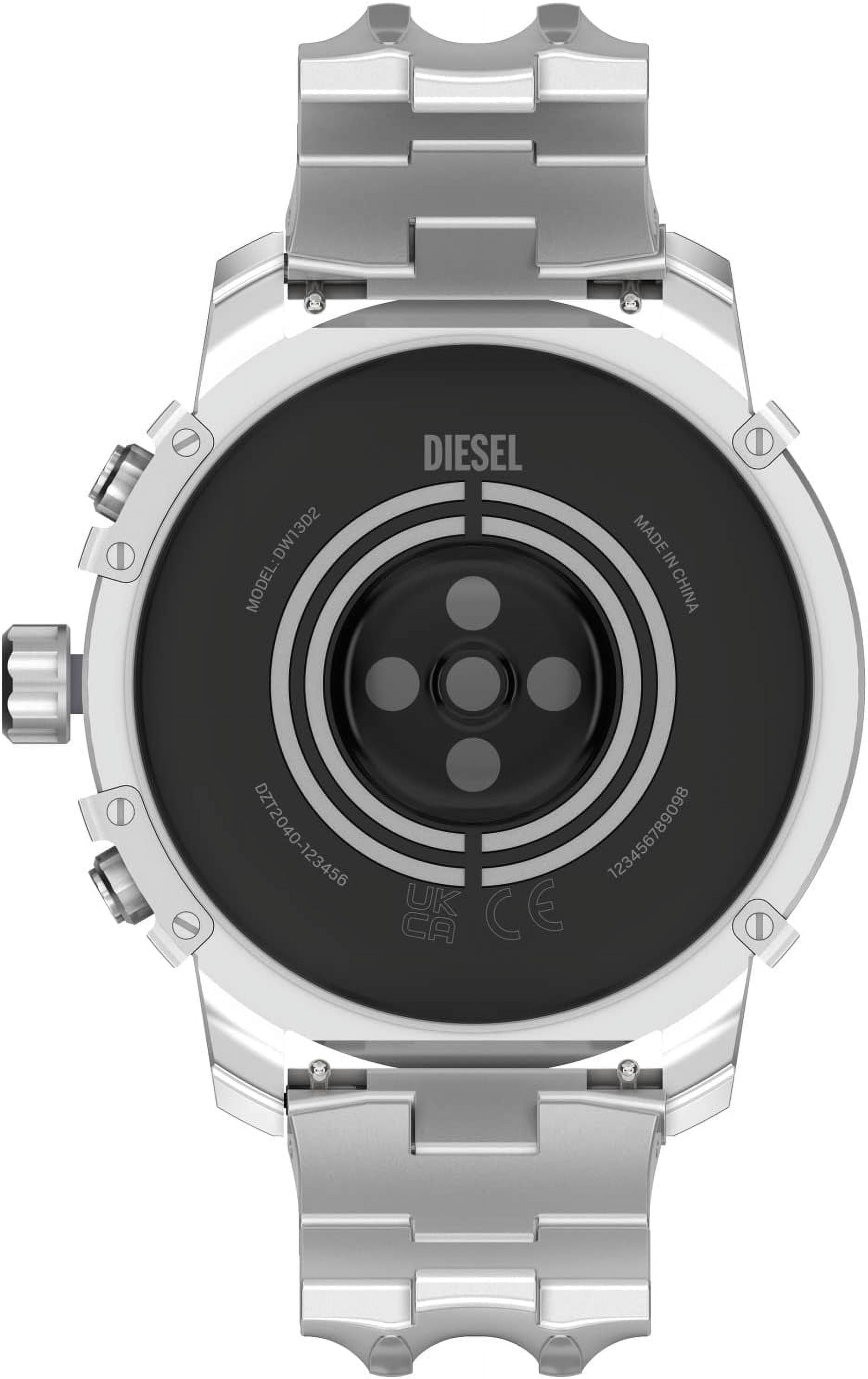 Diesel メンズスマートウォッチ Griffed Gen 6 DZT2040 Diesel DZT2040 Griffed Gen 6 Silver Stainless Steel Bracelet
