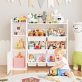 thumbnail image 2 of OUTGOODS 43.5" Kids Toy Storage Organizer w/8 Removable Bins & Bookshelf, Engineered Wood, 2 of 7