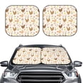 thumbnail image 2 of Xecao Chicken Family for Foldable Car Sun Shades (2-Pack) offer sun protection with an easy-fold design for convenient windshield shading., 2 of 7