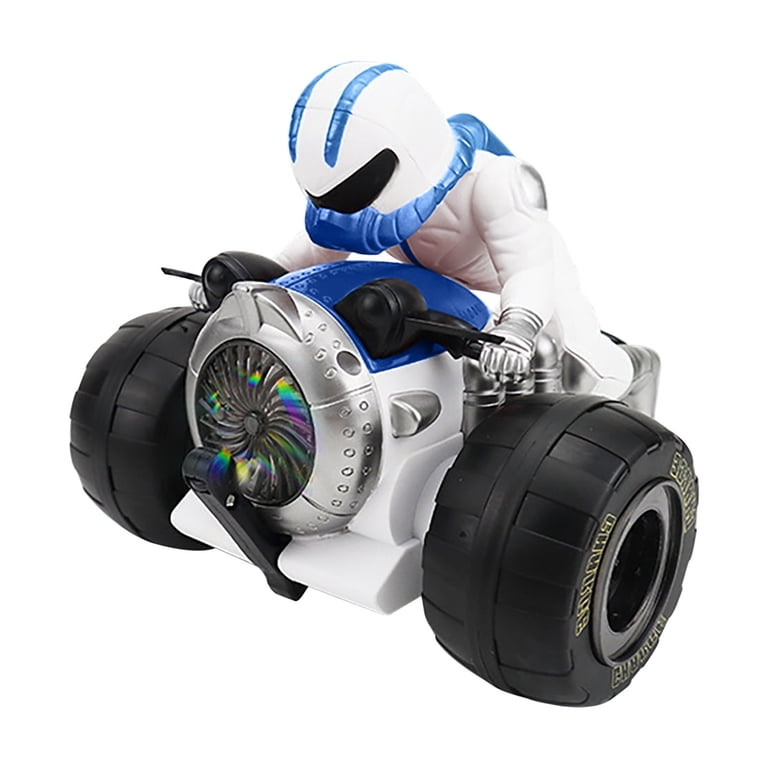 Meggemo 360° Rotating RC Stunt Motorcycle Tricycle Robot Toy with LED  Lights, Ideal for Indoor/Outdoor Trick Play Holiday Gifting