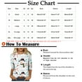 thumbnail image 3 of asdoklhq Womens Plus Size Clearance,Printed Loose T-shirt 3/4 Sleeves Blouse Round Neck Casual Tops, 3 of 5