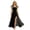 Black, variant on LOOK! Auroural Girls Chiffon Junior Bridesmaid Dress With Bow Straps Long A-Line Slit Formal Gown For Wedding Party（5-14Years）