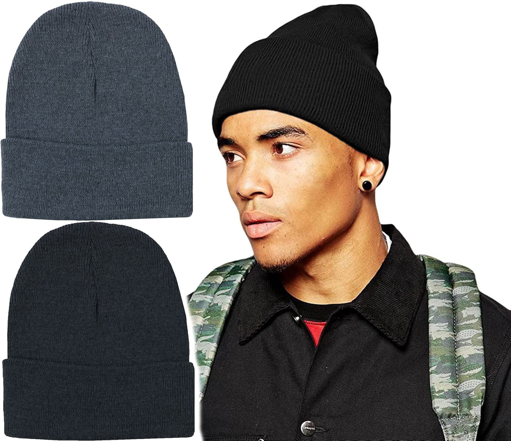 ToBeInStyle Men's Winter Warm Double Layered Beanie, Pack of 6