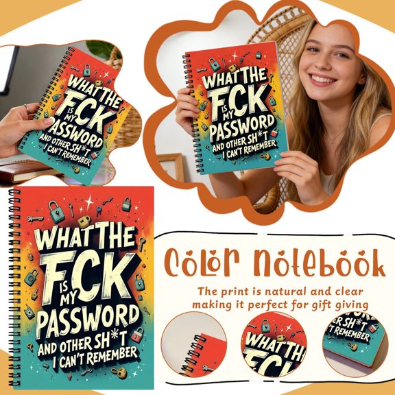 Creative Spiral Notebook - Password Lock Journal, Multi-Functional Diary with Secure Cover, Portable Notepad with Lined Pages, School Supplies Personal Writing, Travel Journal for Home Study,1PC-C