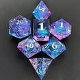 thumbnail image 5 of Ensemble de dés en Résine - 7 Pcs, D20, Coloré, pour Jeux de Table, RPGs, Facile à Lire, 5 of 5