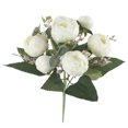 thumbnail image 1 of Ramo de flores artificiales para novia, accesorio de fotografía, ramo de boda falso, tela de seda, decoración floral, blanco Yuarrent HA6739-03B, 1 of 6