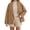 Brown, variant on Jacket for Women Short Double Trench Collar Casual Outerwear Lightweight Fall Fashion Top Button Front Coat Womens Winter Coat Brown S