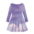 thumbnail image 5 of DISNIMO Galaxy Dress for Girls Long Sleeve Purple Dress Kids Cloud Dress Girls 15-16 Dresses for Children Dress Clothes for Girls Crew Neck Dress Skater Girl Dress Kids Fall Dresses Photoshoot, 5 of 6