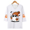 thumbnail image 3 of Wutalume Women's Halloween Hoodie Long Sleeve - cute ghost graphic for Halloween costume shirt & fall sweater, warm top for women, 3 of 3