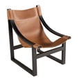 thumbnail image 4 of Lima Natural Top Grain Leather Sling Chair with Black Solid Wood Frame, 4 of 8