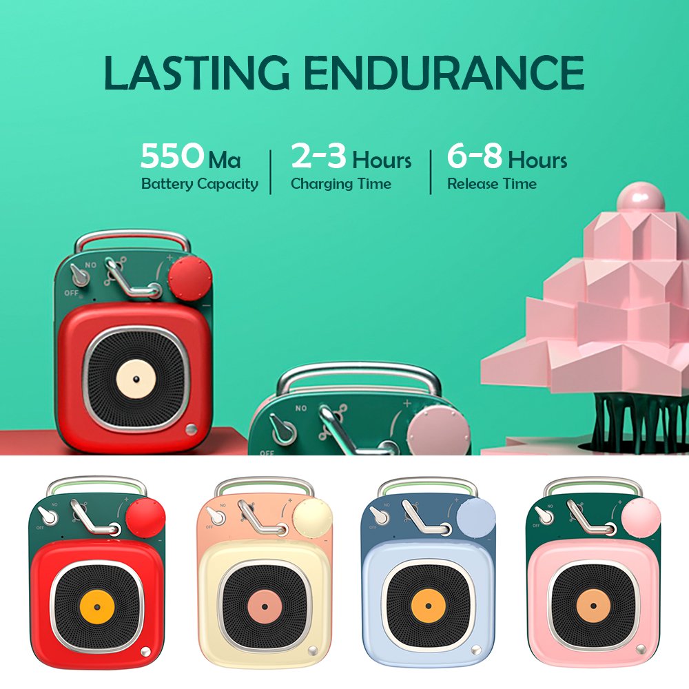 Bluetooth 5.0HM20 Mini Creative Cute MP3 Player Radio Zinc Alloy ABS