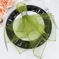 thumbnail image 6 of Efavormart 10 Pack | Olive Green Sheer Organza Decorative Dinner Table Napkins - 23"X23", 6 of 11
