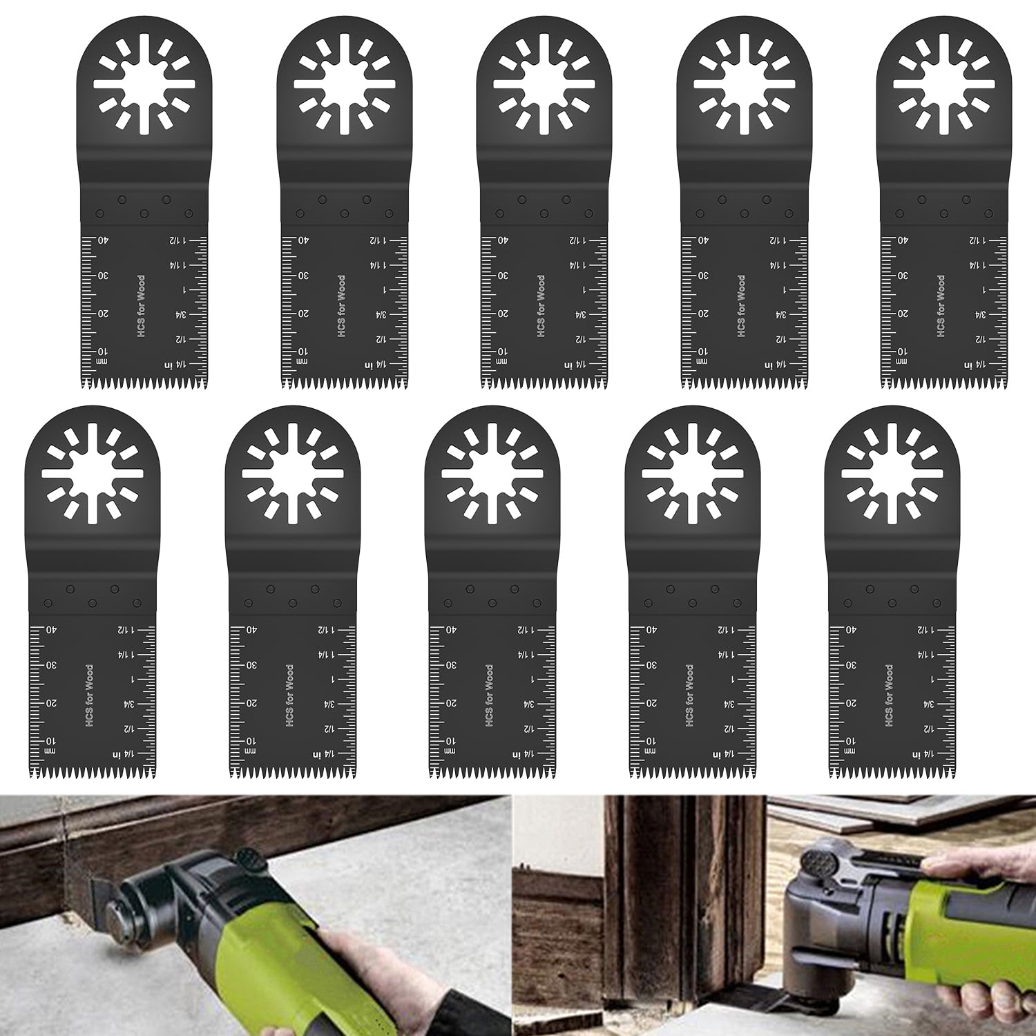 High Carbon Steel Metal Wood Oscillating Multitool Quick Release Saw 10 Pack 