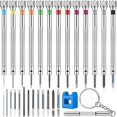 thumbnail image 2 of EIMELI Precision Screwdriver Set 0.6-2.0mm High Hardness Steel Micro Cross Screwdriver Kit Metric Flat Head Screwdriver for Watch Eyeglasses Jewelry Work Electronics Repair, 2 of 11