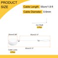 thumbnail image 2 of Uxcell 1.8 ft Retractable Cable Lock with Latch Remote Control Security Lock with Adjustable Cord Tether Anti Theft, White, 2 Pack, 2 of 7
