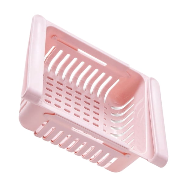 Cesta de Almacenamiento Retráctil Matsuzay para Refrigerador Estilo Cajón Rosa