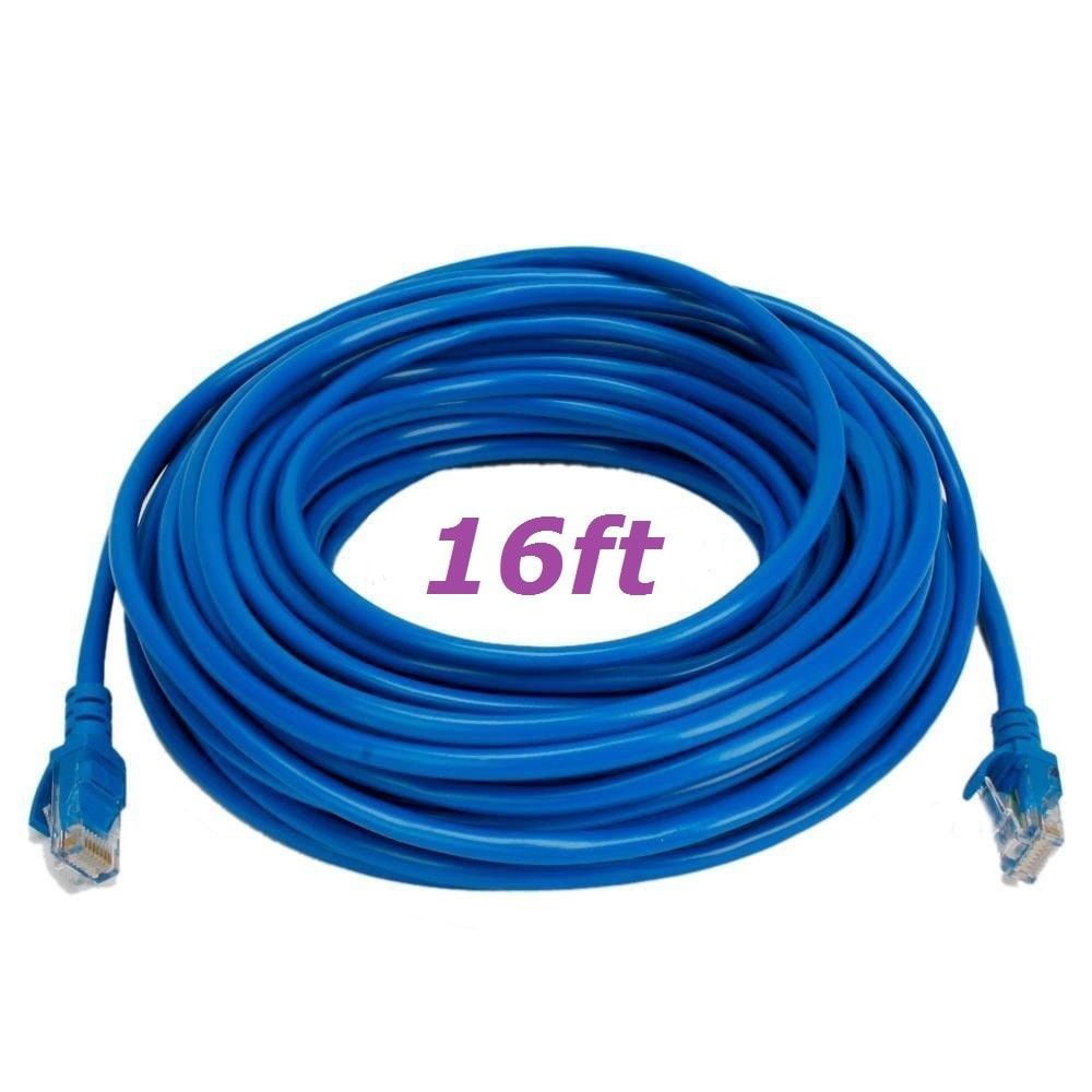 Lot CAT6 Outdoor Cable Blue RJ45 Solid Pure Copper Ethernet Cable 50ft to 100ft 