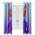 thumbnail image 4 of Butterfly on Purple Flower Blackout Window Curtains for Bedroom Living Room Kicthen High Shading 2 Panels, 4 of 6