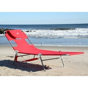 Ostrich The Original Chaise Beach Chair, Folding Reclining Outdoor Lounger, Lime Green