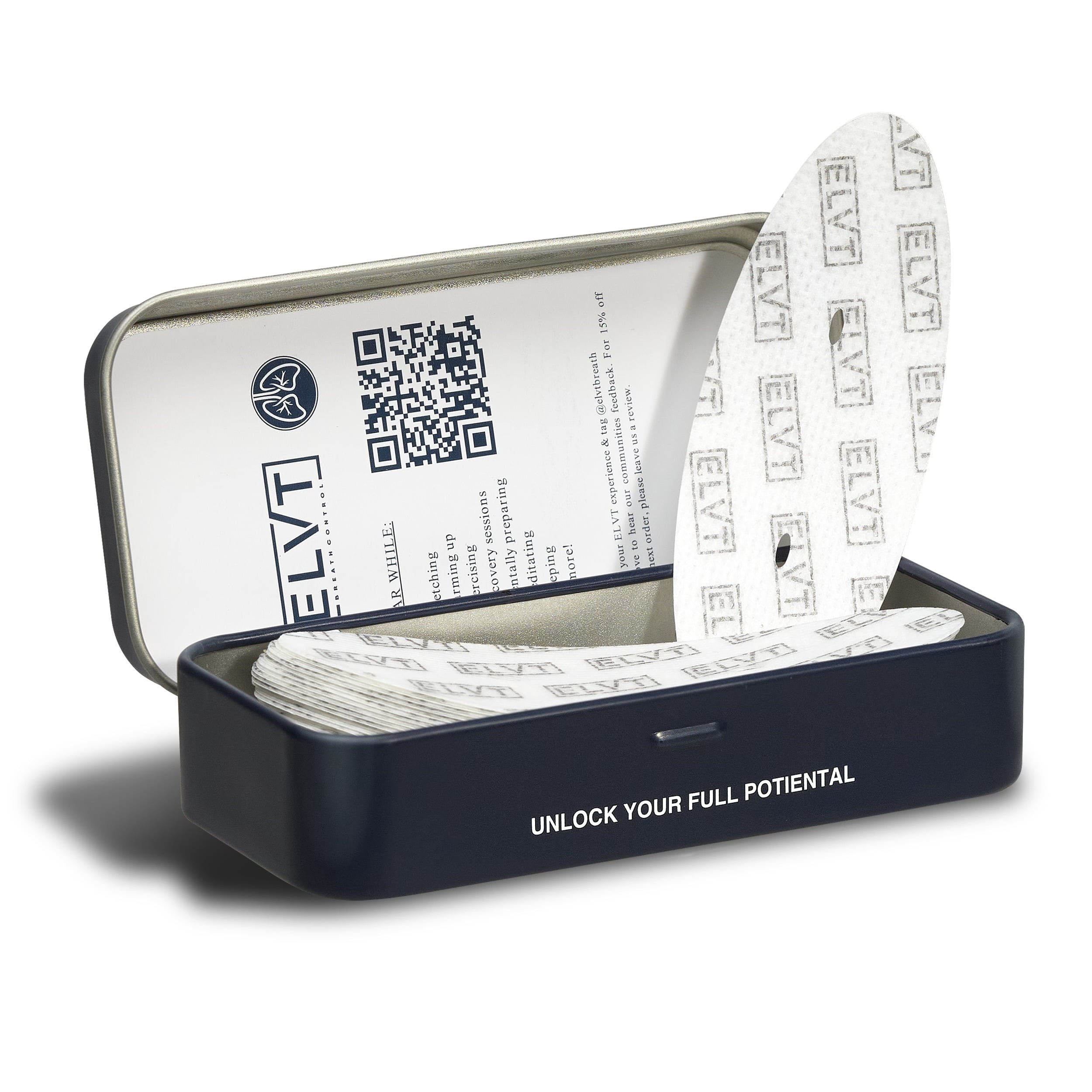ELVT Breath Control Patches - Nasal Breathing Trainer, Latex-Free, 28 Patches