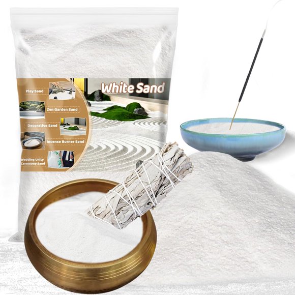 Sable Blanc Fin de 15 OZ pour Bricolage - Sable de Jardin Zen en Quartz Décoratif pour Remplissage de Vases, Cérémonie d'Unité de Mariage, Brûleur d'Encens, Aquarium