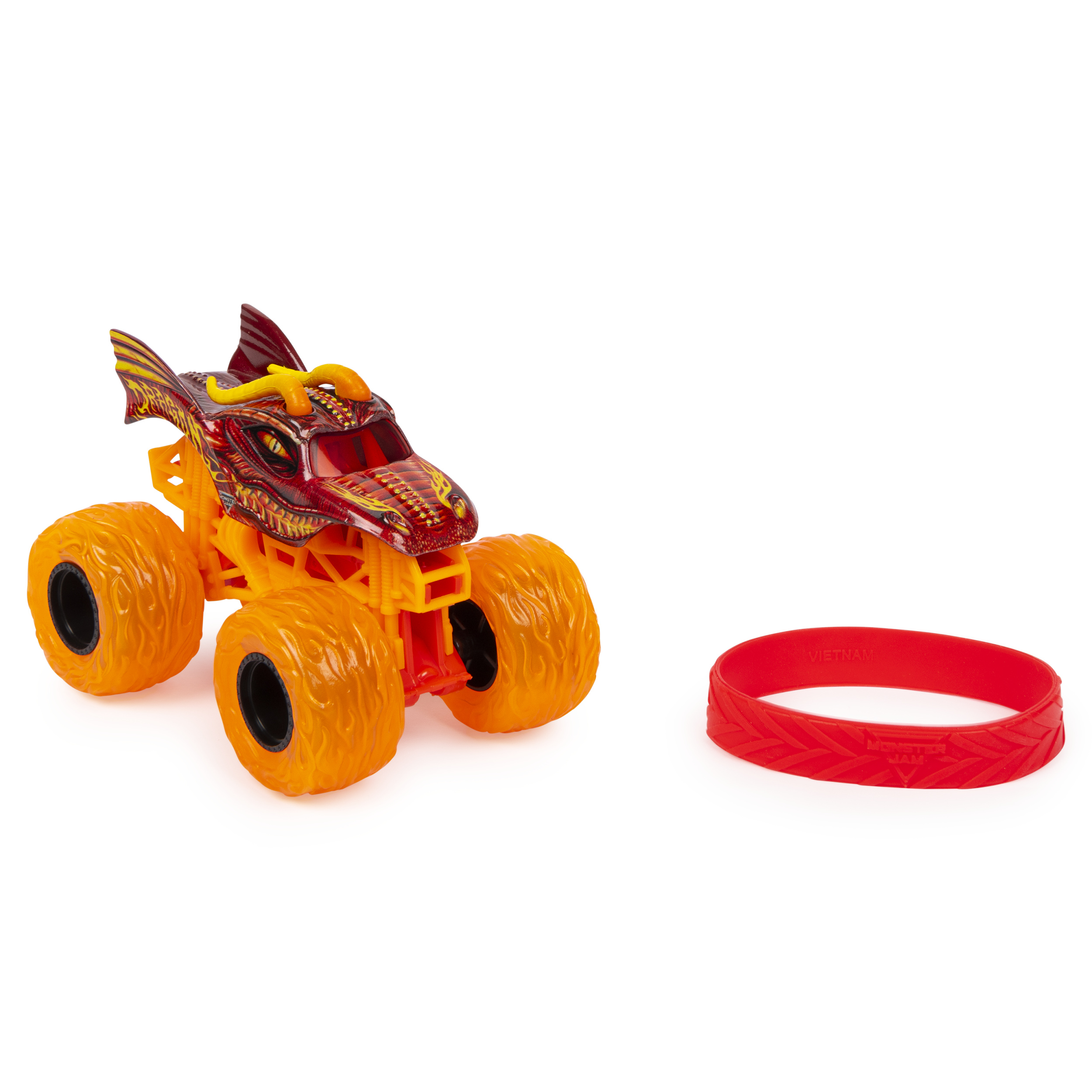 Monster Jam, Official Dragon Monster Truck, Die-Cast Vehicle, Elementals Trucks Series, 1:64 Scale