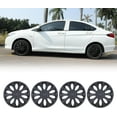 thumbnail image 2 of (4-Pack) Winjet 15 inch Universal Wheel Covers Snap on Hubcaps Full Hub Caps Fit R15 Tire & Steel Rim - Black Matte, 2 of 12